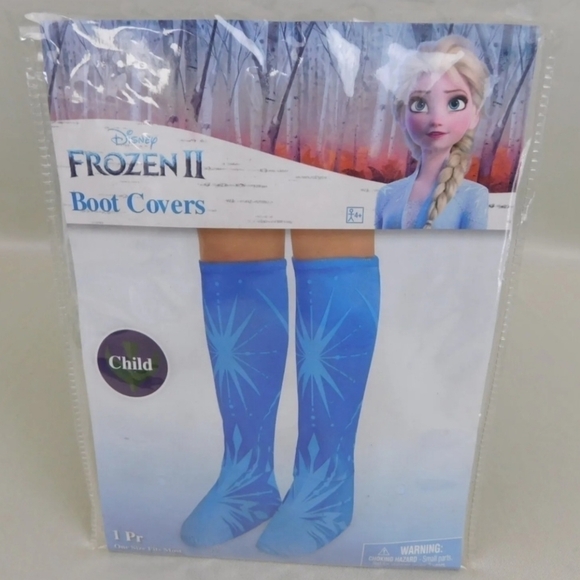 NWT Disney Frozen 2 Queen Elsa Boot Covers Child One Size Halloween Cosplay New - Picture 2 of 5